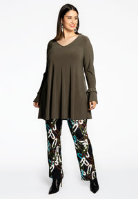 Tunic wide bottom frill DOLCE - green - #1
