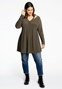 Tunic wide bottom strap DOLCE - green - #1