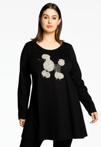 Tunic wide bottom POODLE - black - #2