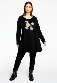 Tunic wide bottom POODLE - black - #1