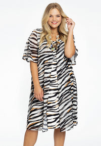 Dress A-line AFRA - ecru - #2