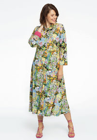 Blouse-dress FLOWERY - black - #1
