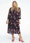 Dress buttoned FLOWERDOT - black - #1