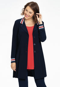 Blazer long rib trimmed DOLCE - blue - #2