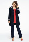 Blazer long rib trimmed DOLCE - blue - #1