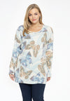 Pullover square BUTTERFLY - white - #1