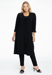 Cardigan lace frill dolce - black - #1