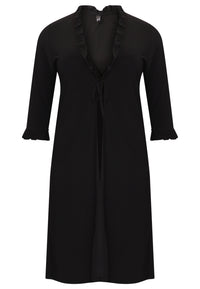 Cardigan lace frill dolce - black - #4