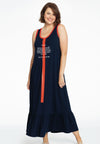 Dress long frill bottom - blue - #2
