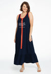 Dress long frill bottom - blue - #1