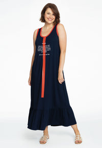 Dress long frill bottom - blue - #1