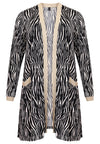 Cardigan lurex rib ZEBRA - black - #4
