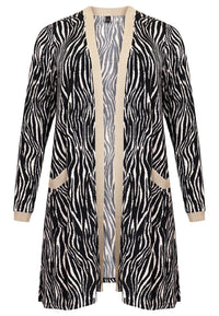 Cardigan lurex rib ZEBRA - black - #4