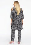 Tunic cold shoulder ZEBRA - black - #3