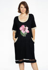 Dress short sleeve FLOR - black - #2