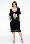 Dress short sleeve FLOR - black - #1