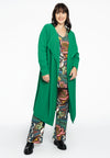 Cardigan drape neck cashmere - green - #2