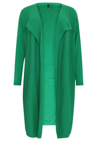 Cardigan drape neck cashmere - green - #4