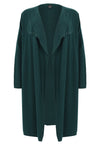Cardigan drape neck cashmere - dark green - #4