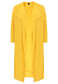 Cardigan drape neck cashmere - yellow - #4