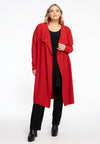 Cardigan drape neck cashmere - red - #2