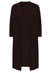 Cardigan drape neck cashmere - brown - #4