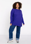 Pullover with slits Woolmix - purple