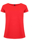 T-shirt cap sleeves COTTON - red - #4