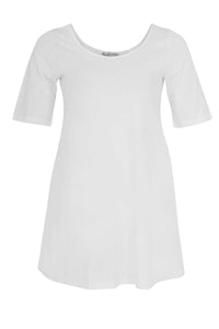 Tunic wide bottom COTTON - white - #3