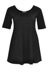 Tunic wide bottom COTTON - black - #4