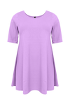 Tunic wide bottom COTTON - light purple - #4