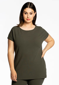 T-Shirt wide DIAGONAL - green - #1