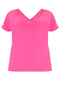 T-shirt v-neck DOLCE - pink - #4