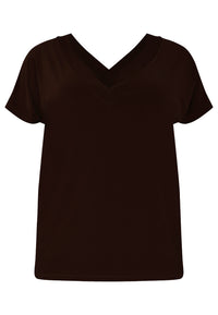 T-shirt v-neck DOLCE - brown - #3