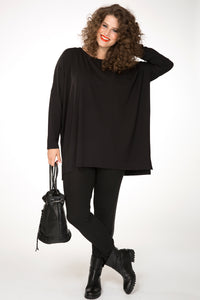 Shirt long sleeves wide DOLCE - black - #1