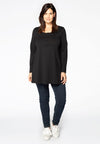 Tunic flare buttons COTTON - black