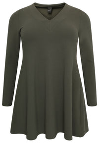 Tunic wide bottom DIAGONAL - green - #4