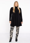 Tunic with col wide bottom - black