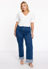 Jeans 4 pocket turn-up - indigo - #1