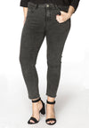 Jeans 7/8 leg zipper - grey