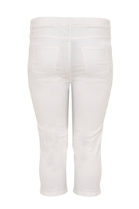 Cropped capri jeans white - white - #3