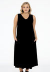 Dress sleeveless A-line DOLCE - black - #1