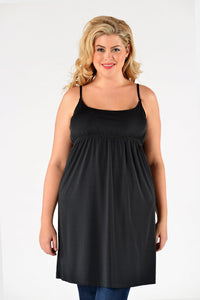 Slip dress elastic waist VISCOSE - black - #2