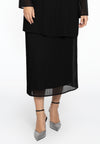 Skirt irregular pleats - black - #1