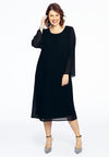 Dress irregular pleats - black - #1