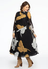 Dress turtle neck FLOWER - black - #1
