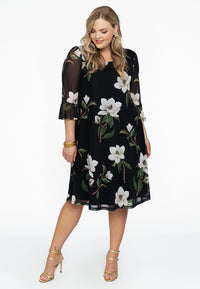 Dress A-line CAMELLIA - black - #1