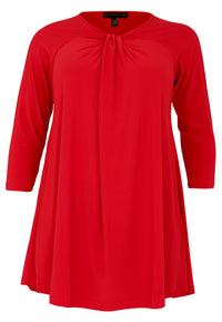 Tunic Wide Bottom Draped Neck DOLCE - red - #4