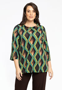 Shirt A-line Turtle Neck GATSBY - brown - #2