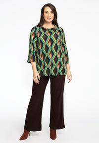 Shirt A-line Turtle Neck GATSBY - brown - #1